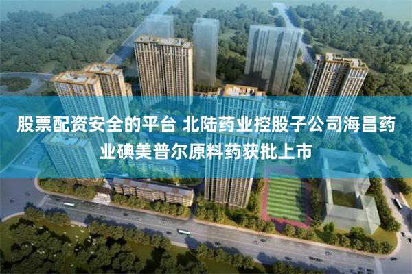 股票配资安全的平台 北陆药业控股子公司海昌药业碘美普尔原料药获批上市
