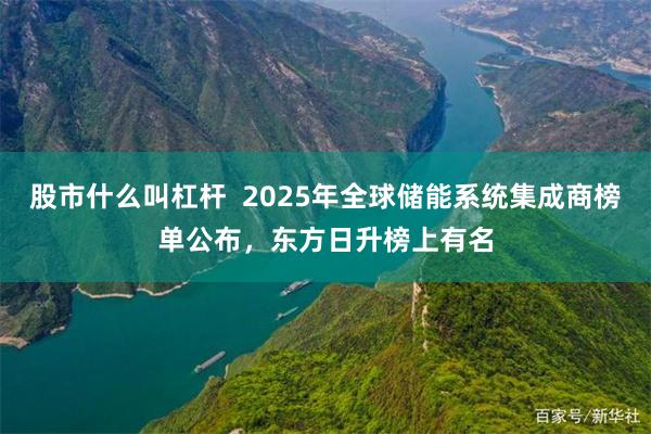 股市什么叫杠杆  2025年全球储能系统集成商榜单公布，东方日升榜上有名